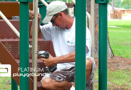 Platinum Playgrounds maintenance worker