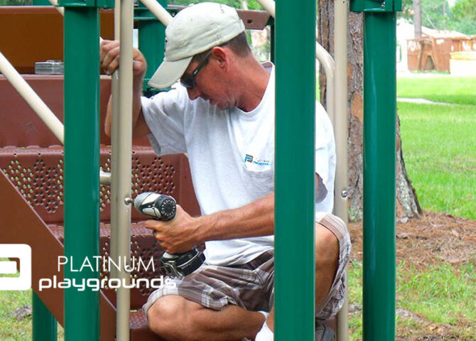 Platinum Playgrounds maintenance worker